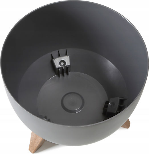 Lamela Roma Topf Kunststoff Anthracite 29x29x23cm.