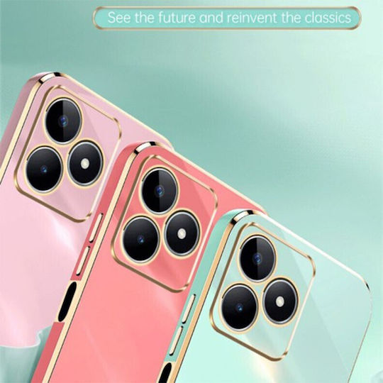 Straight Back Cover Silicon Burgundy (Realme C53)