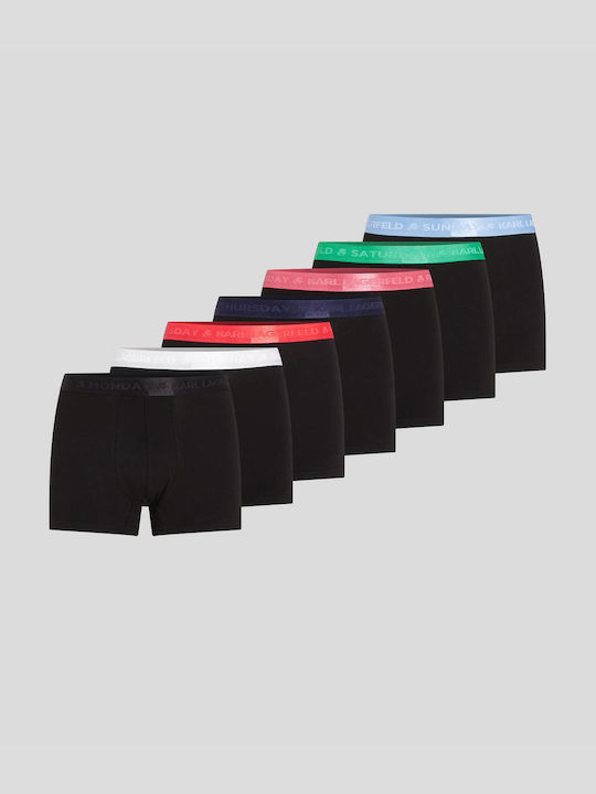 Karl Lagerfeld Herren Boxershorts Schwarz 7Packung