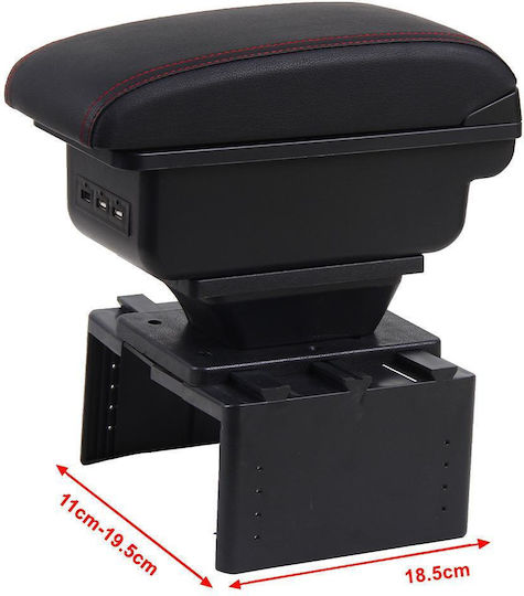 Car PU Armrest Universal Audi 90 Mazda 3 Saab 90 Black