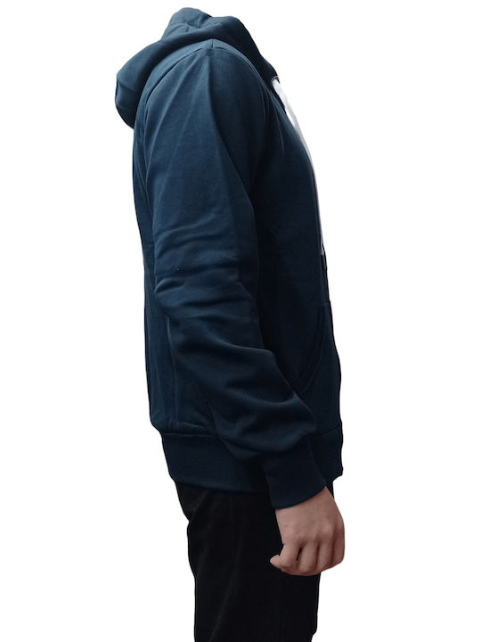 Paco & Co Men's Sweatshirt Jacket with Hood Navy Blue