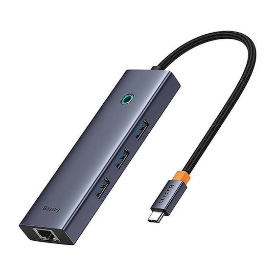 Baseus Ultrajoy 6 in 1 USB-C Docking Station with HDMI 4K PD Ethernet Gray