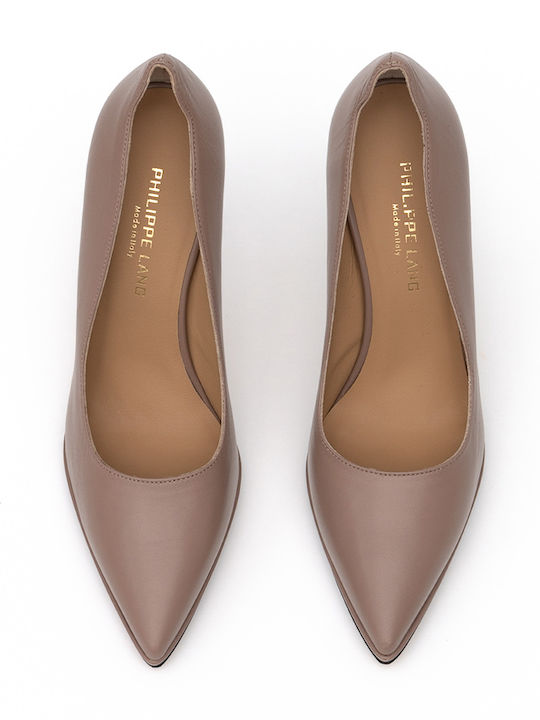 Leder Pumps Rosa