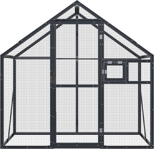 vidaXL Клетка за Птици 179x100x185см. Сив