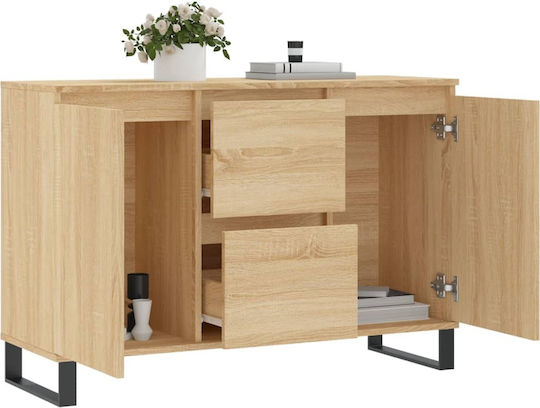 Sideboard made of Wood & Metal Sonoma Oak 104x35x70cm