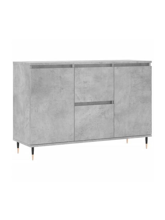 Sideboard made of Wood & Metal Gray 104x35x70cm