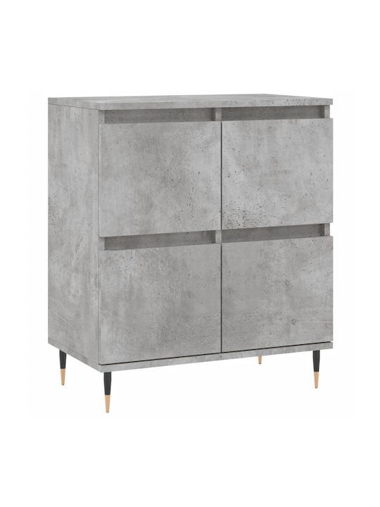 Wooden & Metallic Buffet Gray L60xW35xH70cm