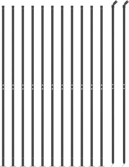 vidaXL Plasă de sârmă Galvanizat cu Îmbrăcăminte din PVC Gri 1.6x25m