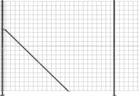 vidaXL Plasă de sârmă Galvanizat cu Îmbrăcăminte din PVC Gri 1.6x25m