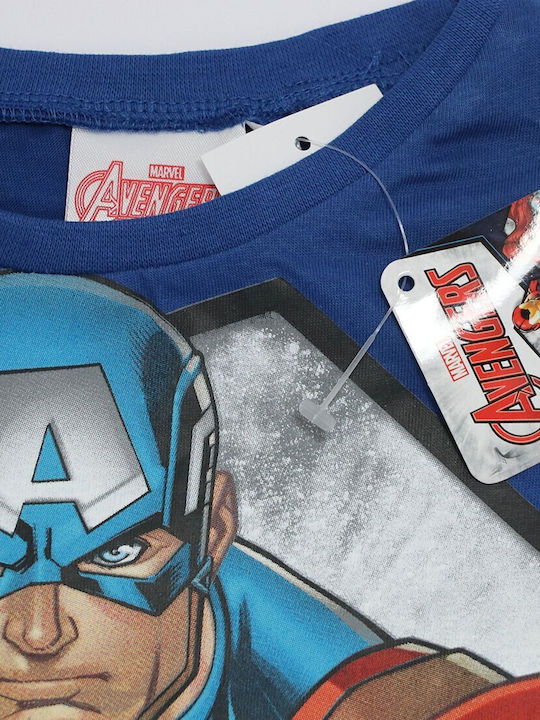 Marvel Kinderhemd Langarm Blau