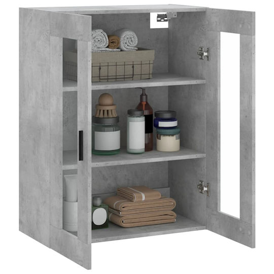vidaXL Cabinet de baie L69.5xA34xÎ90cm Gri