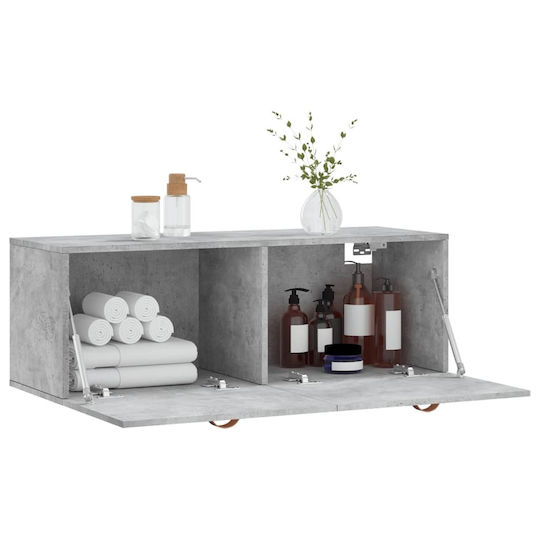vidaXL Bathroom Cabinet L100xW36.5xH35cm Gray
