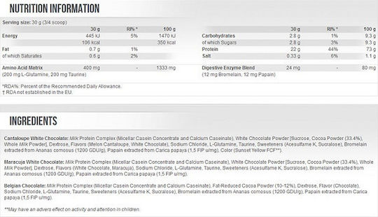 Scitec Nutrition 100% Casein Complex Gluten Free with Flavor Belgian Chocolate 2.35kg