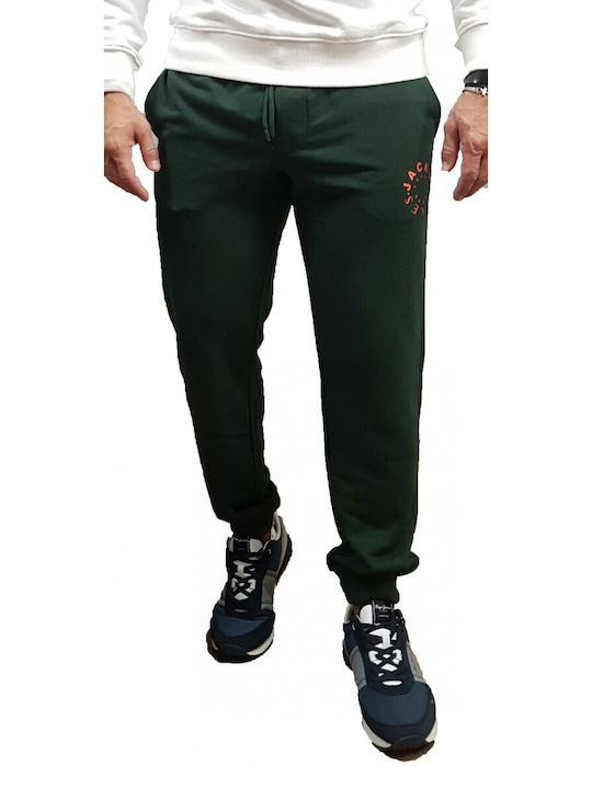 Jack & Jones Men's Sweatpants with Rubber Green