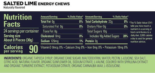 GU Energy Chews Salted Lime 60gr