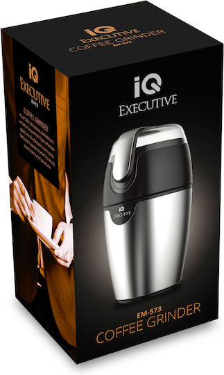 IQ Electric Coffee Grinder 200W for 70gr Beans Silver