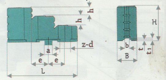 Sanou K11A3155 Ανταλλακτική Σιαγώνα 315mm Σετ 3τμχ