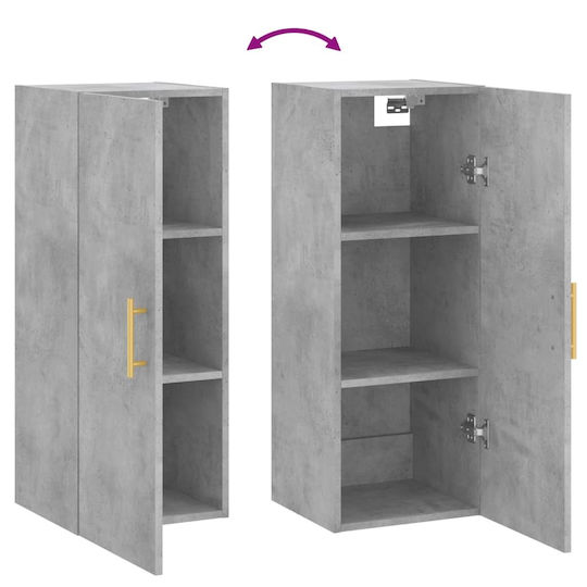 vidaXL Badezimmerschrank B34.5xT34xH90cm Gray