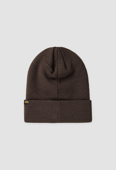 Knitted Beanie Cap Brown