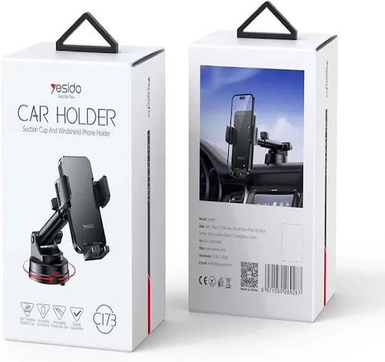 Yesido Car Mobile Mount with Adjustable Hooks Black