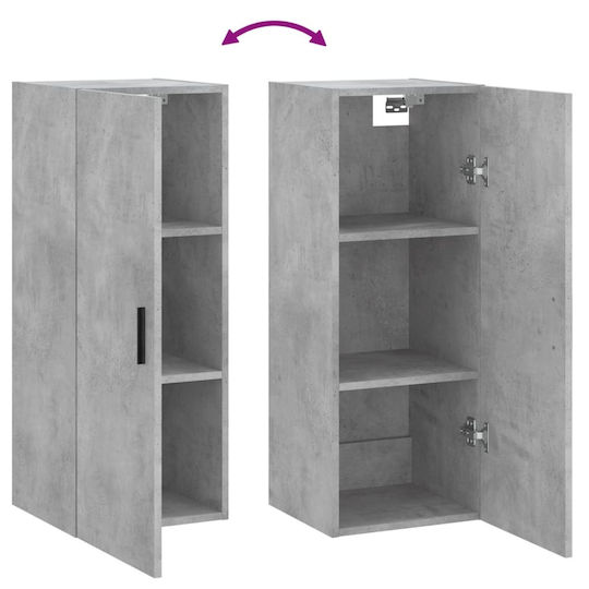 vidaXL Bathroom Cabinet L34.5xW34xH90cm Gray