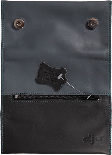 Djo Leather Tobacco Pouch With Magnetic Clasp Black
