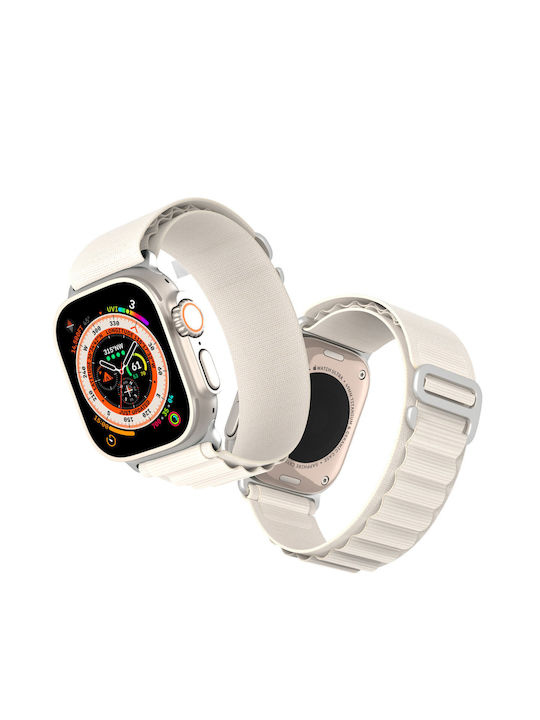 Dux Ducis Sport Buckle Λουράκι Υφασμάτινο Λευκό (Apple Watch 38/40/41/42mm)