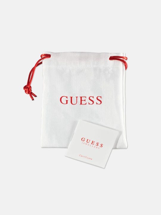 Guess Armband mit Design Herz aus Stahl Vergoldet mit Zirkonia