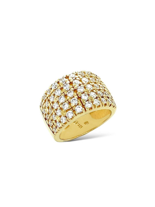 Xryseio Damen Ring mit Zirkonia aus Gold 14K