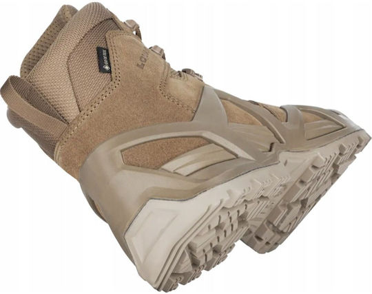 Lowa Military Ankle Boots Zephyr Waterproof with Gore-Tex Membrane Suede Brown