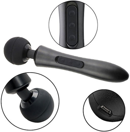 Boss Of Toys Massage Vibrator 20cm Black