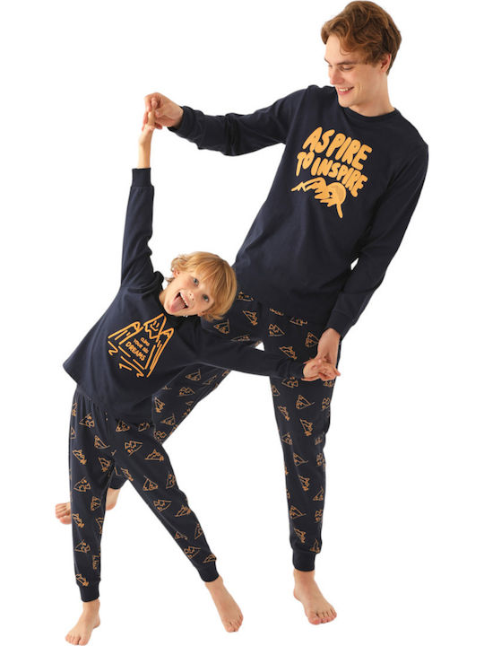 Roly Poly Παιδική Πιτζάμα Χειμωνιάτικη Navy Μπλε
