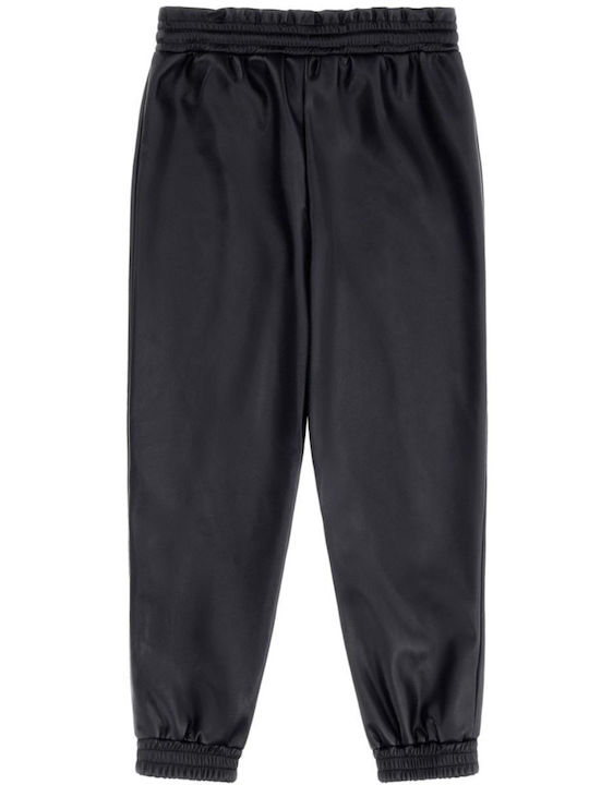 Pantaloni din Piele pentru Copii Negru