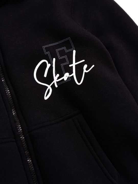 Funky Kinder-Sweatshirtjacke Schwarz