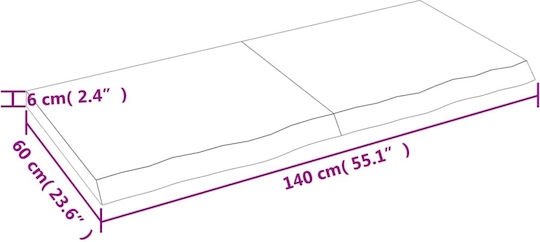 Raft Gri 140x60x6 cm