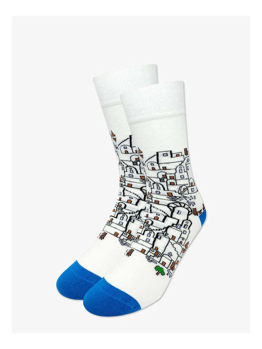 Axidwear Greek Island Socks White