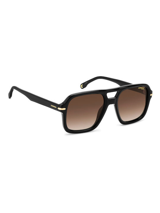 Carrera Men's Sunglasses with Black Plastic Frame and Brown Gradient Lens 317/S 807HA