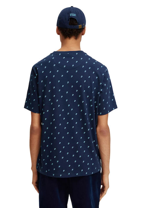 Scotch & Soda Men's Short Sleeve T-shirt Navy Blue