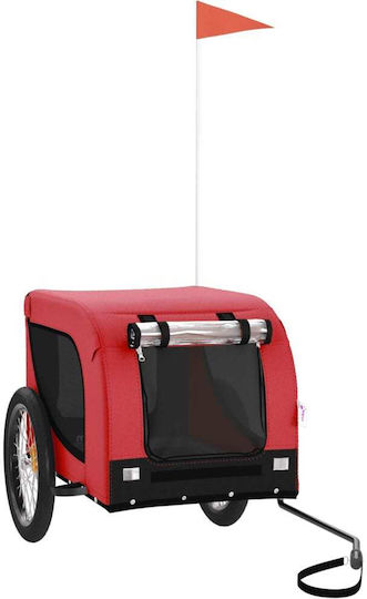 vidaXL Dog Carrying Red Bicycle Trailer for 45kg Pets