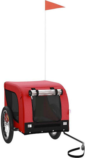 vidaXL Dog Carrying Red Bicycle Trailer for 45kg Pets