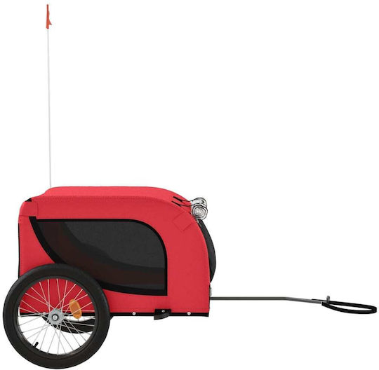 vidaXL Dog Carrying Red Bicycle Trailer for 45kg Pets