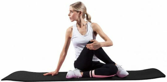 Optimum NBR Στρώμα Γυμναστικής Pilates Μαύρο (183x61x1.5cm)