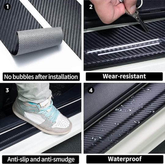 Heko Car Interior Decorative Door Sill 4 Pieces