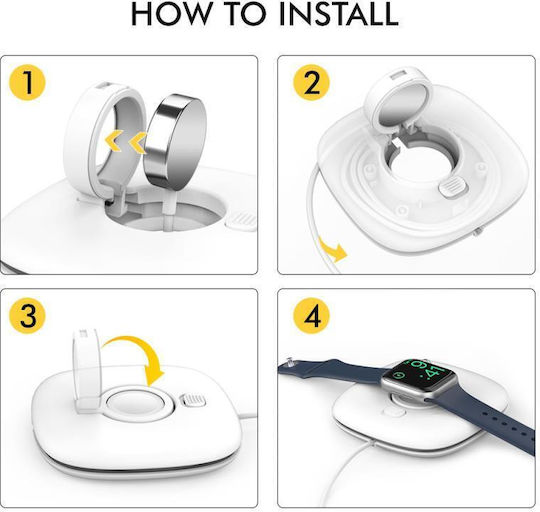 AHAstyle PT126 Зарядно За Apple Watch Бял