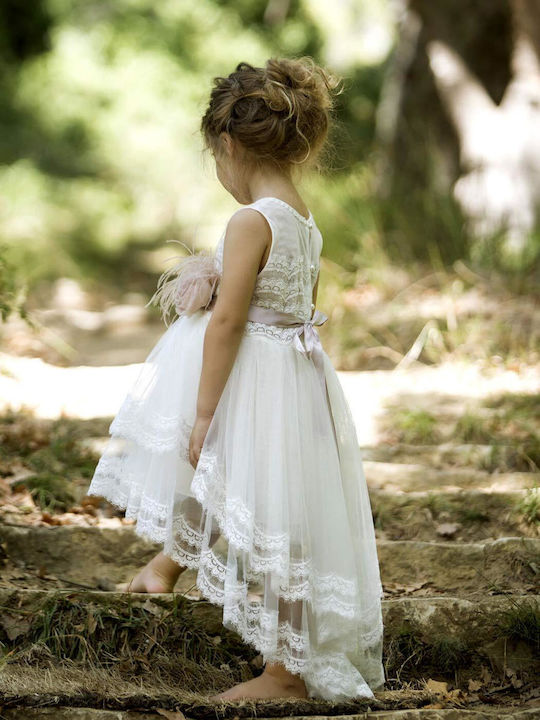 Designer's Cat Ecru Baptism Dress made of Lace