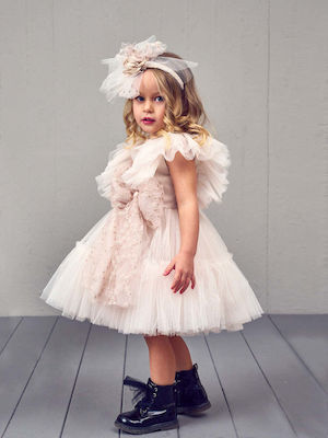 Designer's Cat Pink Tulle Baptism Dress