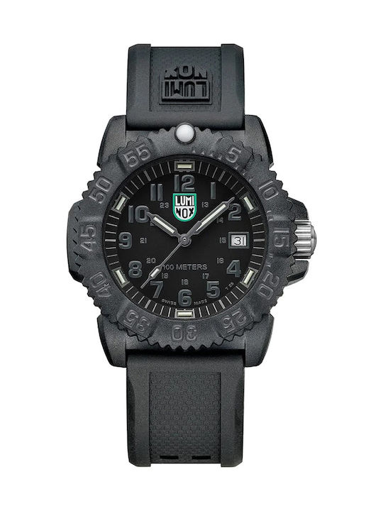 Luminox Sea Ρολόι Μπαταρίας με Μαύρο Καουτσούκ Λουράκι