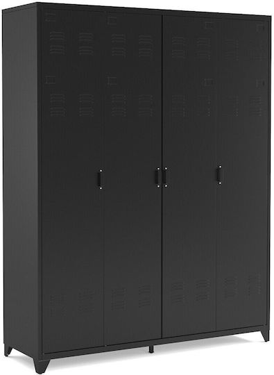 Dulap cu patru uși Hiba Metal cu 6 Rafturi 170x52x217cm