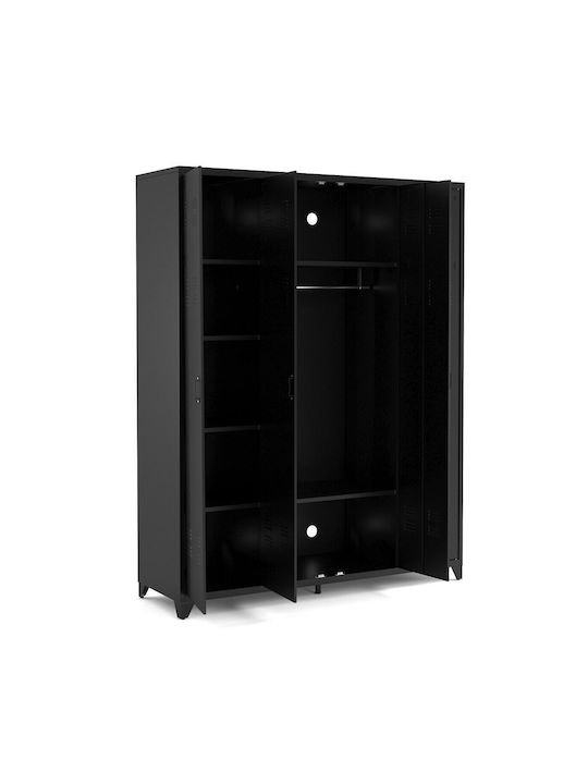 Четирикрилен гардероб Hiba Метал с 6 рафтове 170x52x217бр