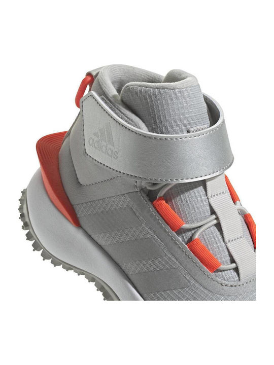Fortatrail Παιδικά Sneakers High με Σκρατς Silver Metallic / Solar Red